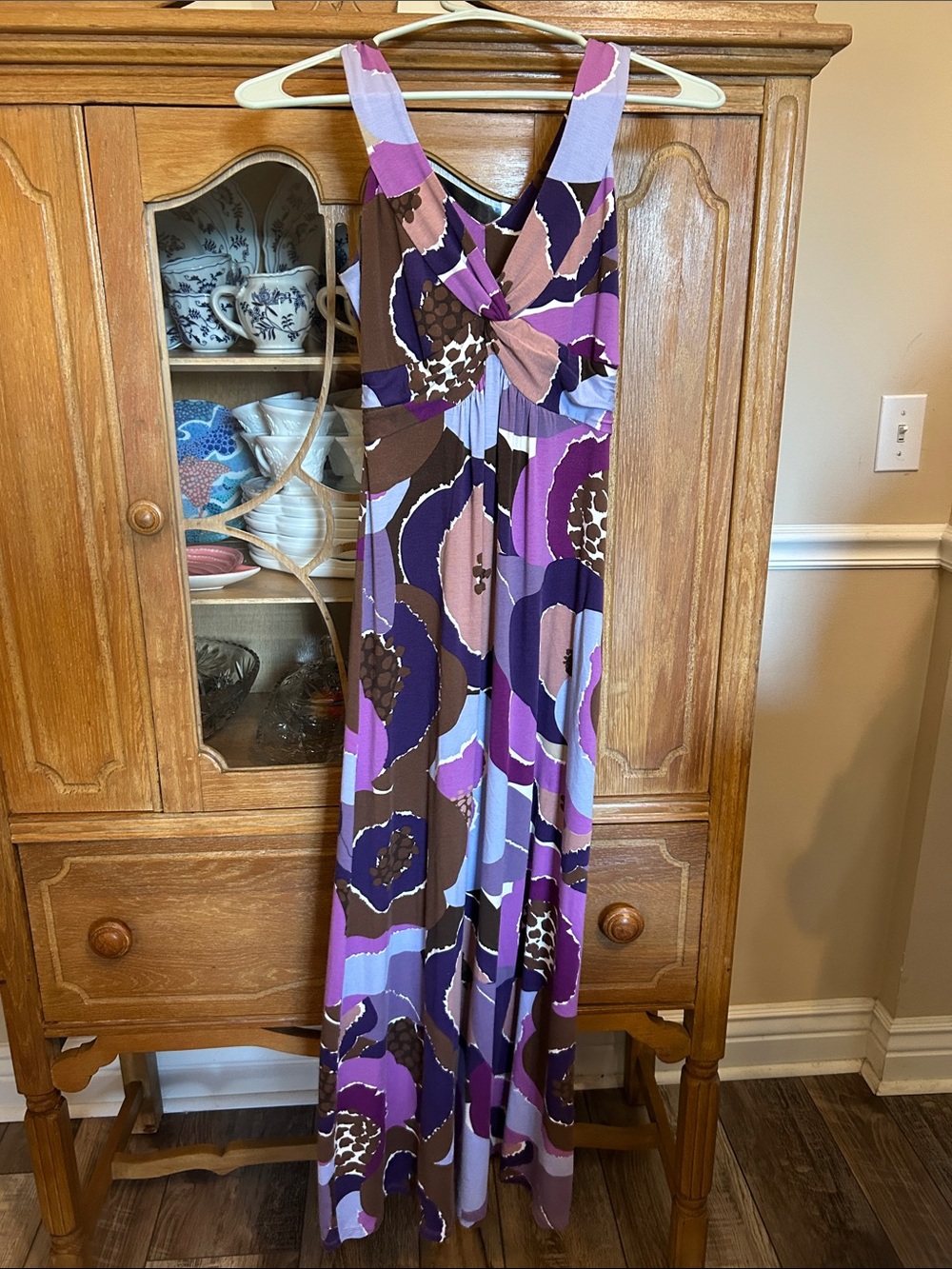Boden Purple Multi Floral Maxi Skirt
